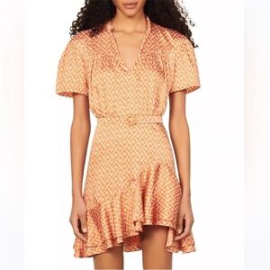 Suzen Asymmetric Ruffle Mini Dress size small